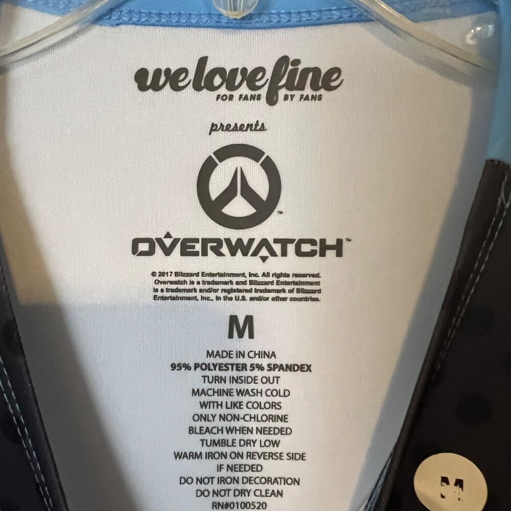 Overwatch Symmetra Dress Womens Medium Blue Sleeveless Pockets Cosplay Costume W - Picture 12 of 14